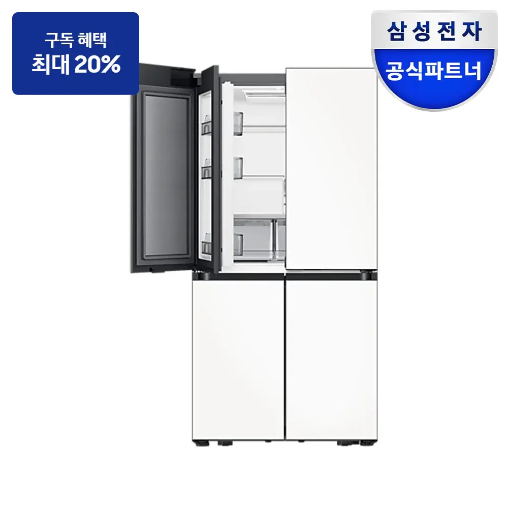 삼성 비스포크 AI 하이브리드 4도어 키친핏 Max 633L (푸드 쇼케이스) — 냉장고 구독 상품 그림